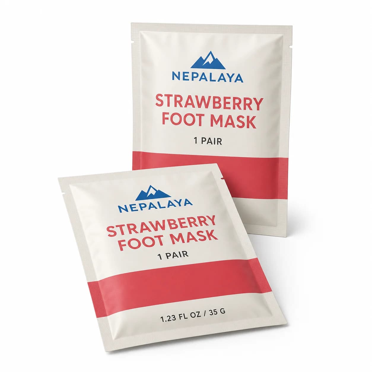 Nepalaya Strawberry Foot Mask sachets, single pair each